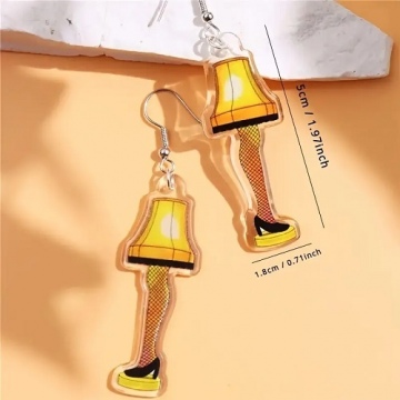 CHRISTMAS STORY LEG LAMP EARRINGS